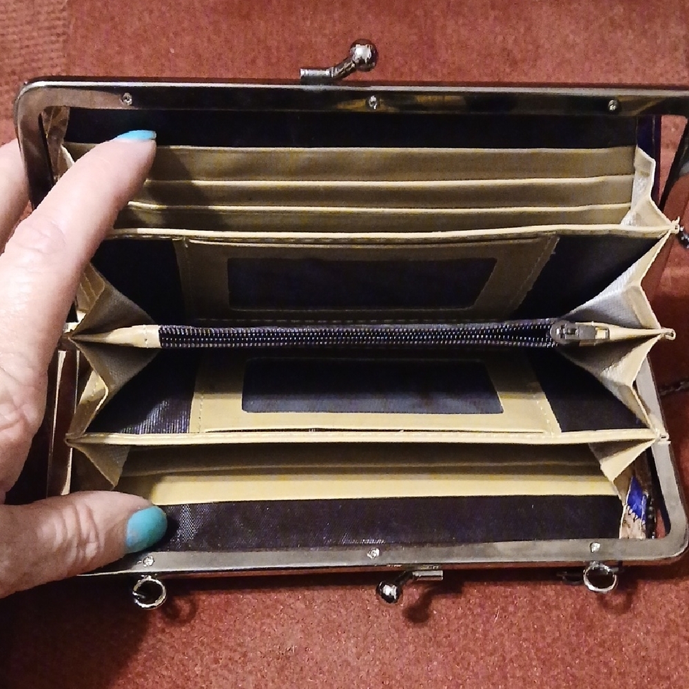 Patchwork Multicolor Clutch Bag - image 5